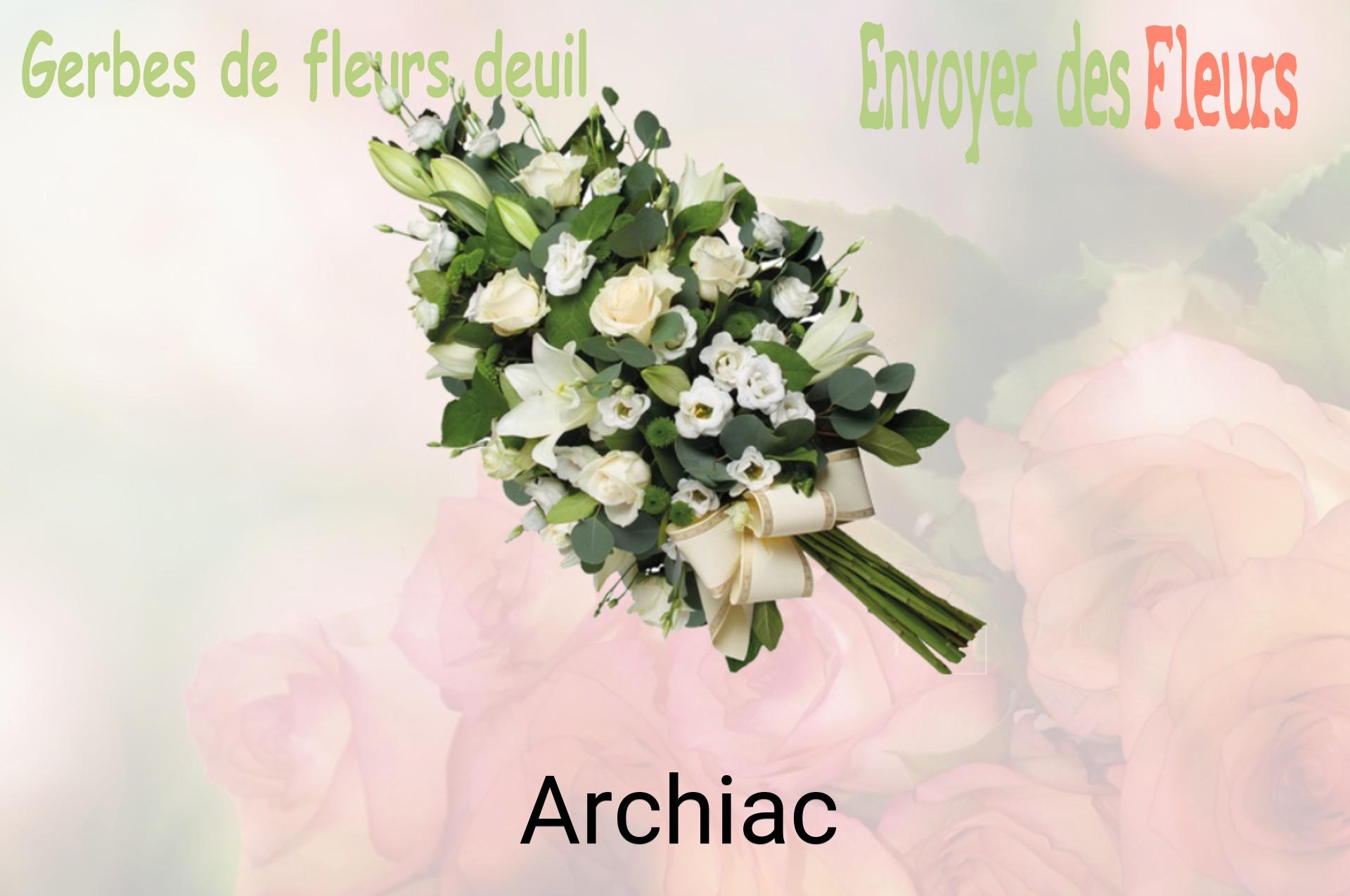 Gerbe de fleurs de deuil livrée à Archiac